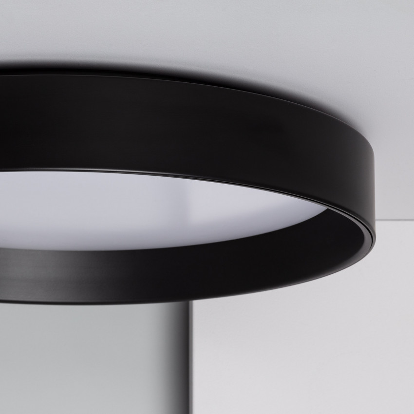 Prodotto da Plafoniera LED 30W Circolare Metallo Ø550 mm CCT Selezionabile Nero Design
