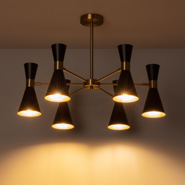 Lampada da Soffitto Alluminio 6 Faretti Jigger
