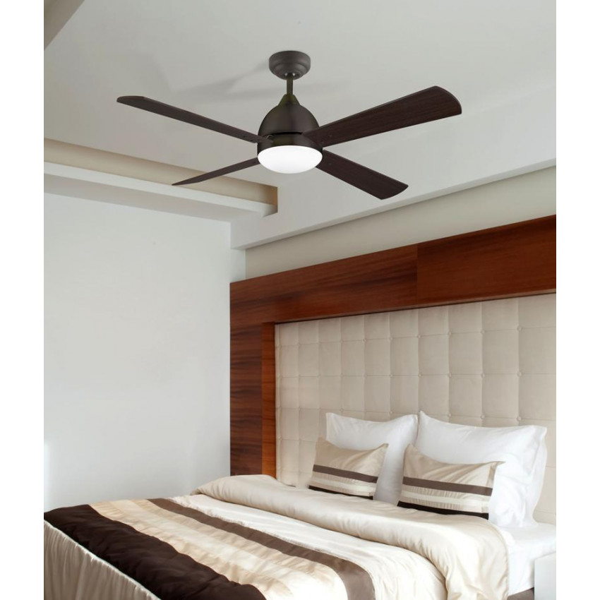Product of Borneo Patiné Reversible Blade Ceiling Fan with AC Motor in Black LEDS-C4 VE-0006-MAR 106.6cm