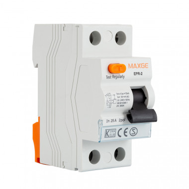 Interruttore Differenziale Industriale 2P 30mA 25-40A 10kA Classe AC MAXGE