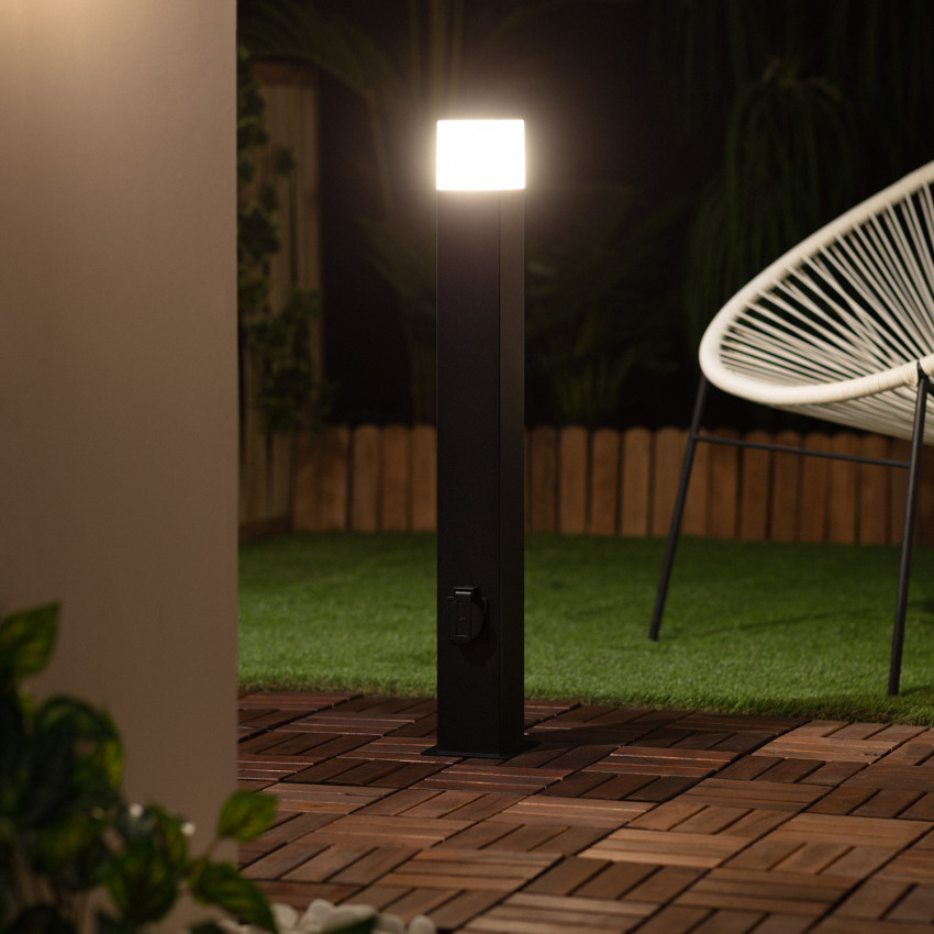 Product van Baken Outdoor 74cm  met type F Stekker Augusta Zwart 