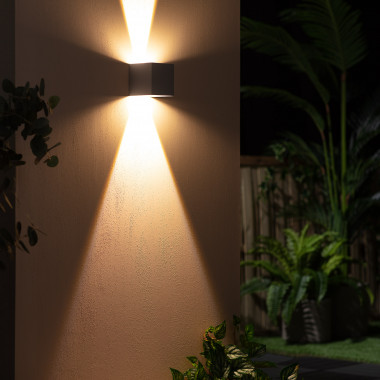 Applique da Parete Esterni LED 6W Alluminio Illuminazione Doppia Luce Eros  Grigio - Ledkia