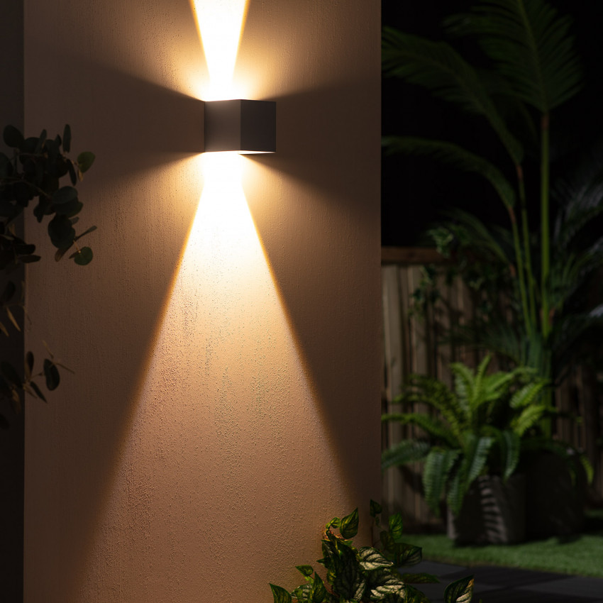 Product van Wandlamp Outdoor LED 6W Aluminium  Dubbelzijdige Verlichting Eros Grijs 