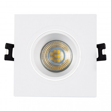 Produit de Collerette Downlight Carrée Orientable pour Ampoule LED GU10/GU5.3 Coupe Ø 75mm