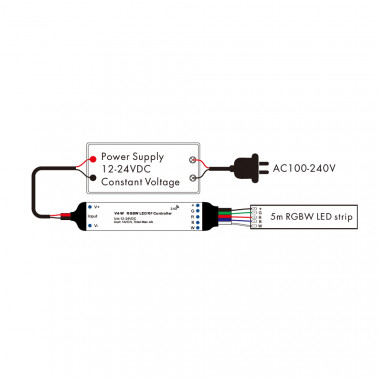 Product van Mini Controler LED Strip RGBW voor afstandsbediening RF