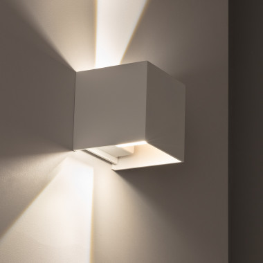 Prodotto da Applique da Parete Esterni LED 6W Alluminio Illuminazione Doppia Luce Eros Bianco