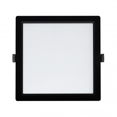 Product van Downlight LED 40W SAMSUNG New Aero Slim Vierkant 130 lm/W Microprismatisch (UGR17) ) LIFUD Zwart Zaagmaat 210x210 mm