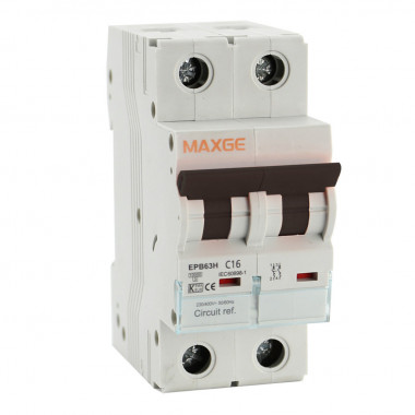 Włącznik Automatyczny Magnetyczno-Termiczny Przemysłowy MAXGE 2P 10-63A 10kA Krzywa C MAXGE