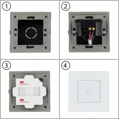 Product van Schakelaar Wifi Touch Simple met Modern Glazen Frame