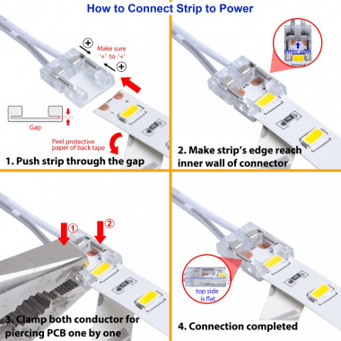 Product van Snelkoppeling met Kabel voor Ledstrip LED COB 10mm IP20