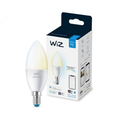Produkt von LED-Lampe Smart WiFi + Bluetooth E14 C37 CCT Dimmbar WIZ 4.9W