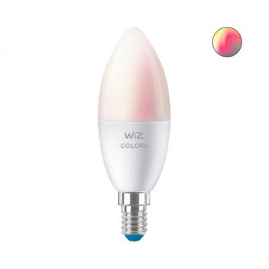 Pack 2st Slimme LED Lampen  E14 4.9W 470 lm C37 WiFi  + Bluetoot  Dimbaar WIZ