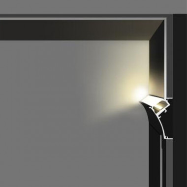 Profilé Aluminium Encastrable dans Plâtre / Placo avec Capot Continue pour  Ruban LED jusqu'à 20mm