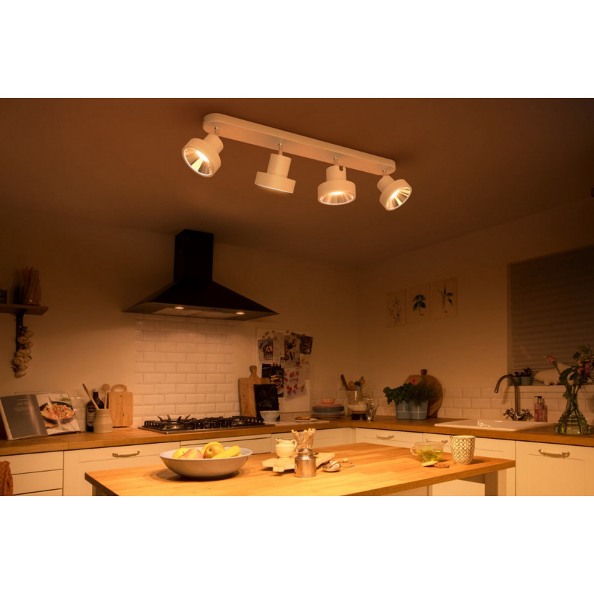 Product van Plafondlamp PHILIPS Bukko LED 4x4.3W met 4 Spotlight