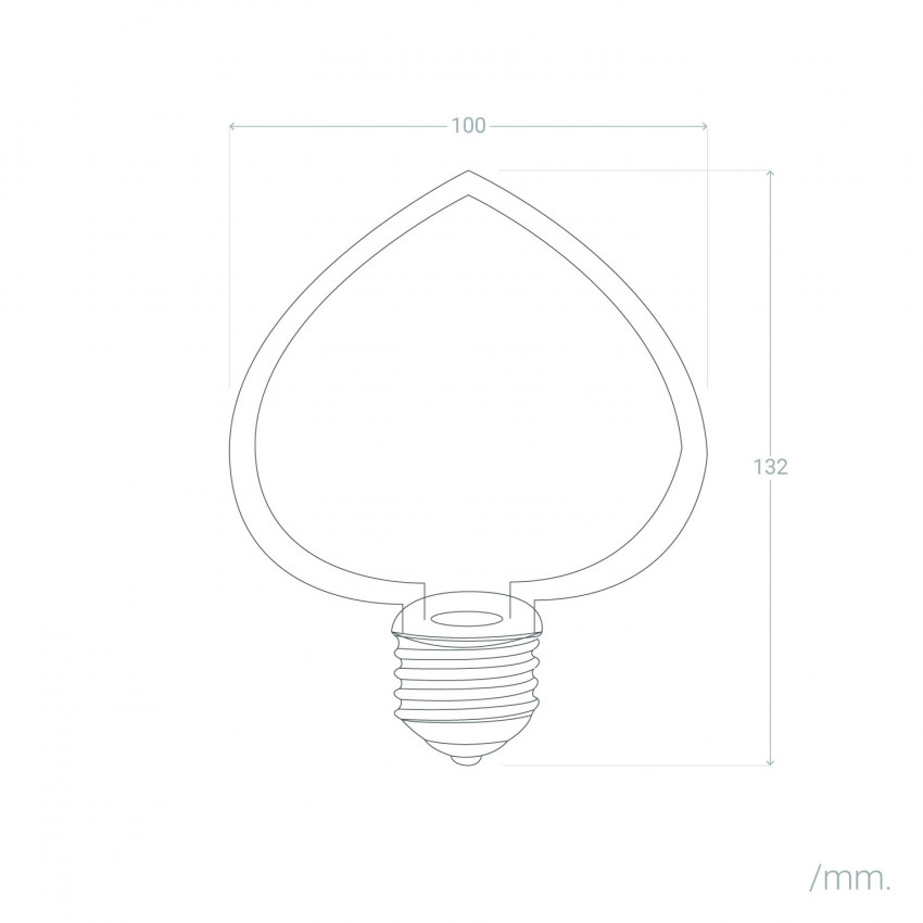 Product of 4W 400lm E27 Neon Heart Filament LED Bulb 