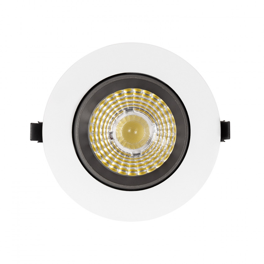 Product van Downlight LED 18W COB Richtbare LED Spotlight 360º Grijs Rond Design Zaag maat Ø 120 mm