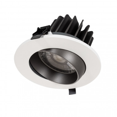 Product van Downlight LED 18W COB Richtbare LED Spotlight 360º Grijs Rond Design Zaag maat Ø 120 mm
