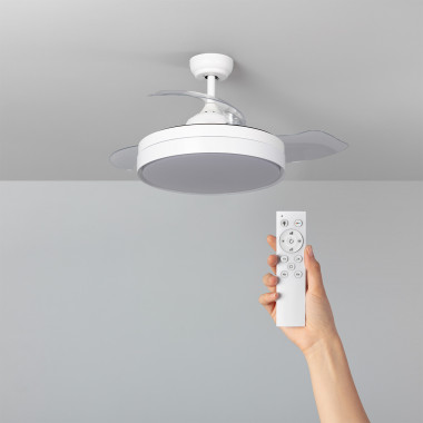 Ventilatore LED da Soffitto Silenzioso Dalori Bianco 106cm Motore DC