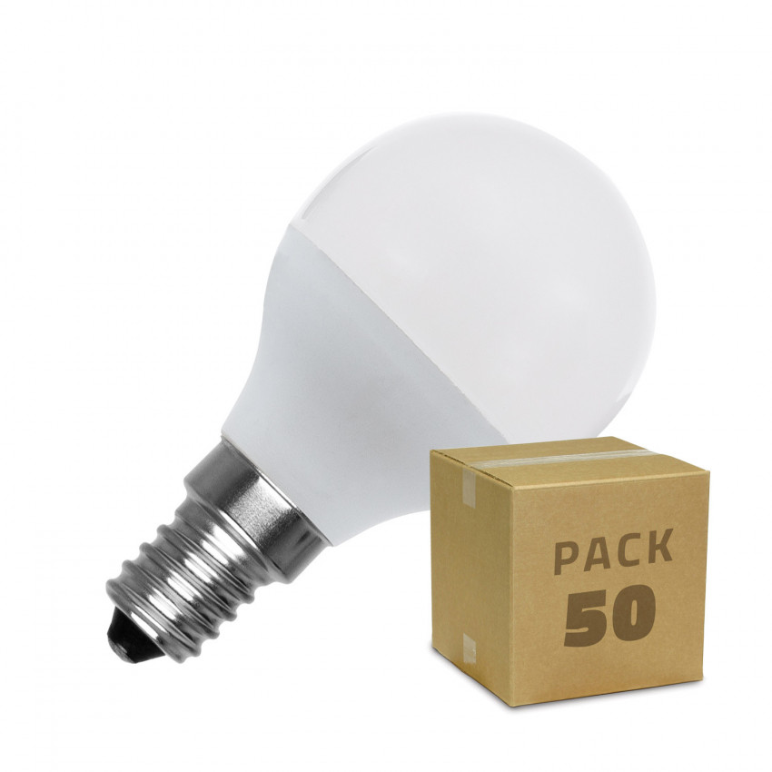 Prodotto da Box da 50 Lampadine LED E14 G45 5W Bianco Freddo