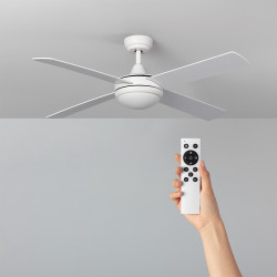 Baffin White LED Ceiling Fan with DC Motor 132cm