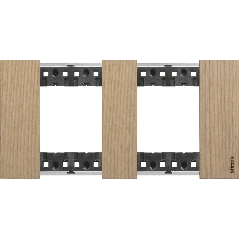 BTicino Living Now 2 x 2 KA4802M2L_ Wooden Module Plate Cover