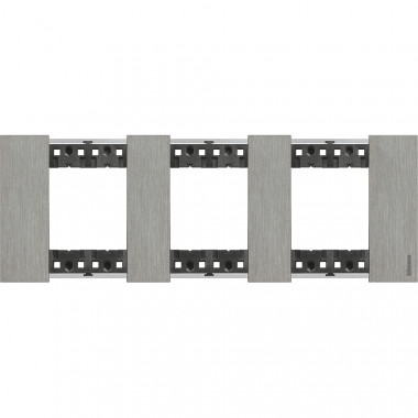 Product of BTicino Living Now 2 x 3 KA4802M3__ Metal Module Plate Cover