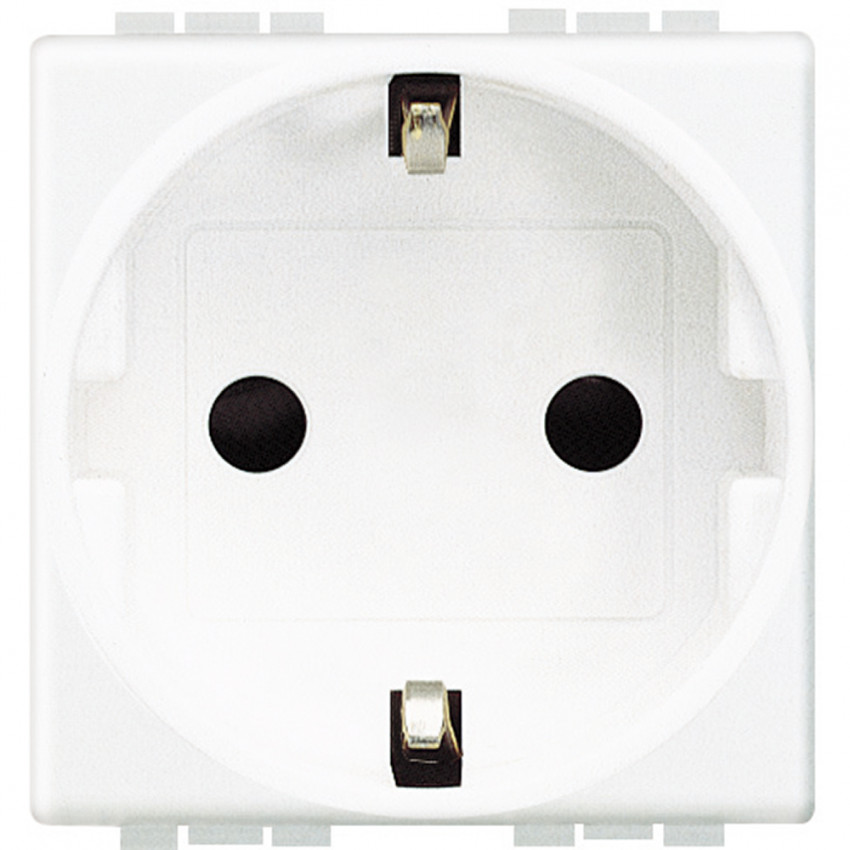 Product of BTicino Living Light 2P+T 2 Module Screw Connection 16A Current Base N4141