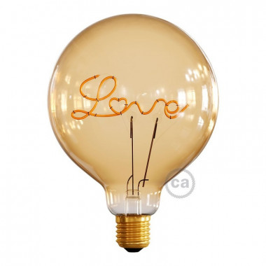 LED-Lampe E27 Dimmbar Filament 5W Creative-Cables G125 Love für Sockel von Modell CBL700232