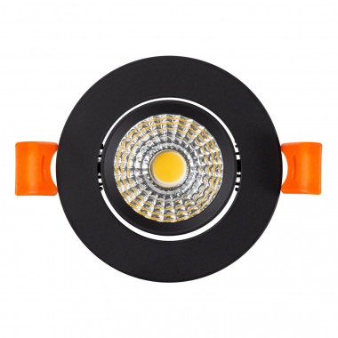 Product van Downlight 3W COB LED Richtbaar Rond Zwart Zaag maat Ø55 mm CRI92 Expert Colour No Flicker