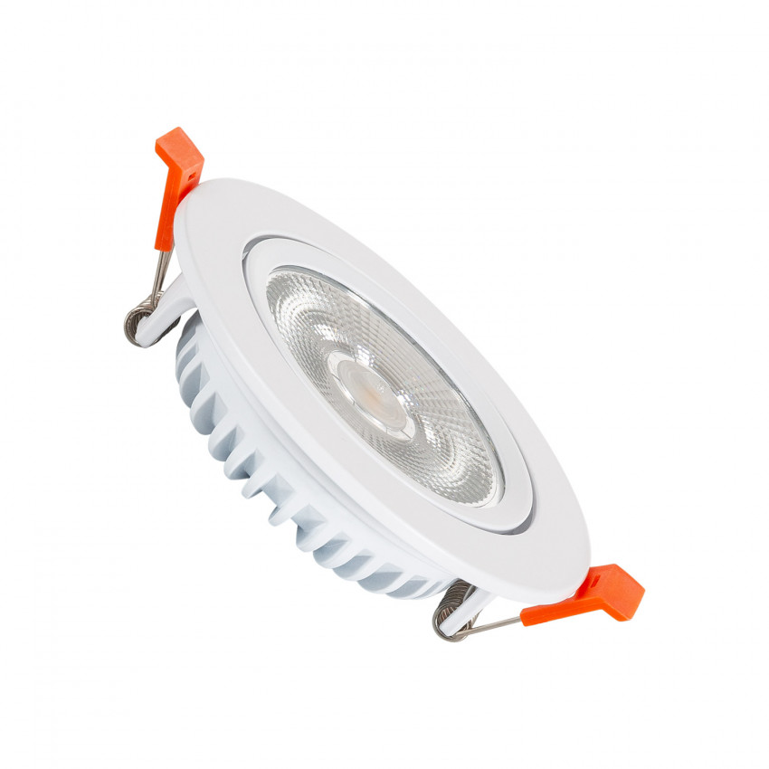 Product of White Round 10W Ultraslim Adjustable COB Expert Colour CRI90 No Flicker LED Spotlight Ø90mm Cut-Out