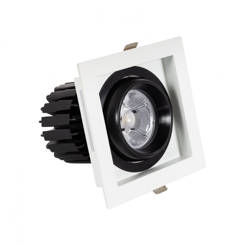 Product van Downlight COB Richtbaar 360º Vierkant LED 12W Zaag maat 100x100 mm CRI90 Expert Color No Flicker