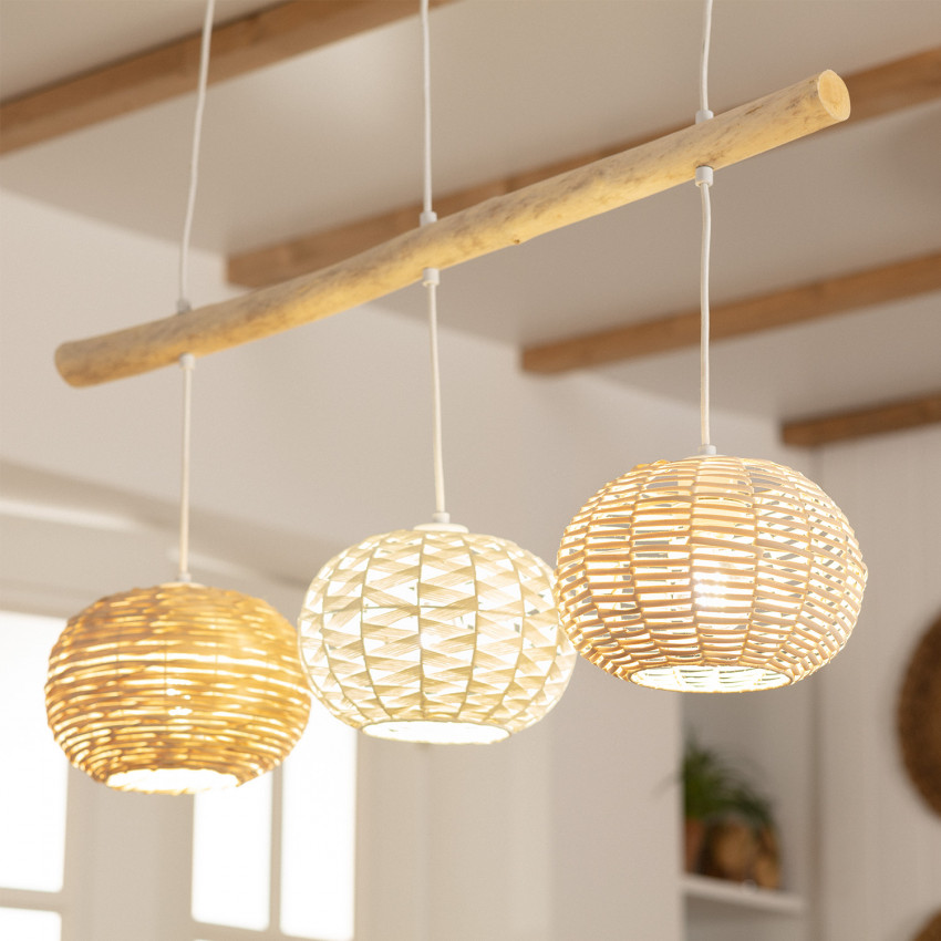 Product of Linfen Rattan & Wood Pendant Lamp 