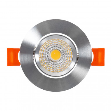 Product van Downlight COB Rond Richtbaar Zilver LED 5W zaagmaat Ø 55 mm CRI90 Expert Color  No Flicker