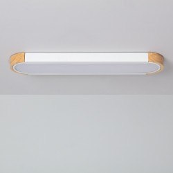 18W Dari Lang Wood & Metal CCT Selectable LED Ceiling Lamp l 140x650 mm