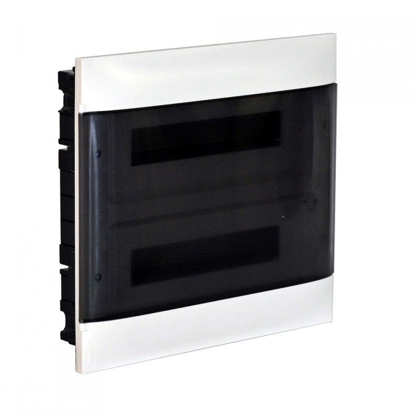 Produkt von Unterputzdose Practibox S für Vorgefertigte Trennwände Transparente Tür 2x18 Module LEGRAND 137077