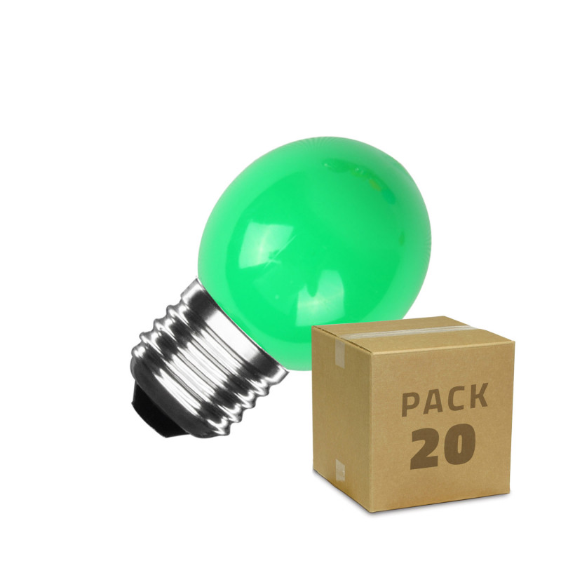 Product of Pack of 20 3W E27 G45 300 lm Single Color LED Bulbs