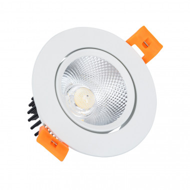 White Round 7W Adjustable Adressable (UGR19) Dimmable COB LED Downlight  Cut-Out Ø 70 mm