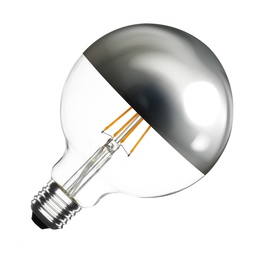 Prodotto da Lampadina LED E27 a Filamento 6W 550 lm G125 Regolabile Chrome Riflettore