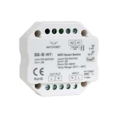 LED-Drucktaster WiFi RF Kompatibel mit Schalter