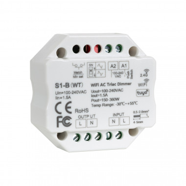 Push Button Compatible RF Triac WiFi LED Dimmer