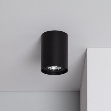 Spot LED en saillie noir éclairage plafond métal carré douille GU10  plafonnier