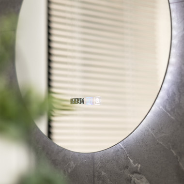 Volpe Ø45cm Anti-fog Tactile LED Decorative Mirror - Ledkia