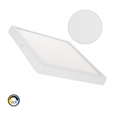 Plafoniera LED 24W Quadrata Superslim (CRI90) Microprismatica CCT Selezionabile (UGR17) 280x280 mm