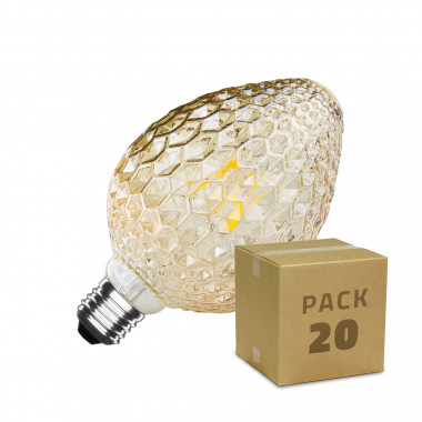 Box of 20 6W E27 Filament Pineapple LED Bulbs Warm White
