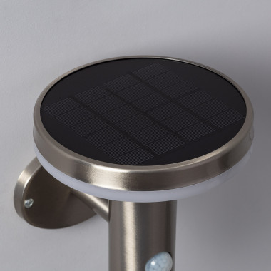 Applique da Parete per Esterni LED Solare Inox con Sensore di Movimento PIR  Helios - Ledkia
