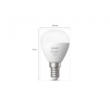 Product van Pack 2 st Slimme LED Lamp  E14 5.7W 470 lm P45 PHILIPS Hue White