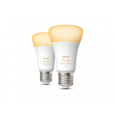 Produit de Pack 2 Ampoules LED Intelligentes E27 6W 570 lm A60 PHILIPS Hue White