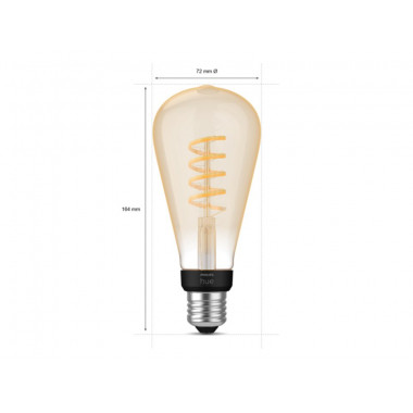 Produkt od LED Filamentní Žárovka E27 7W 550 lm ST72 PHILIPS Hue White Ambiance