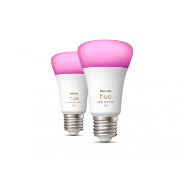 2er Pack LED-Glühbirnen Smart E27 6.5W 570 lm A60 PHILIPS Hue White