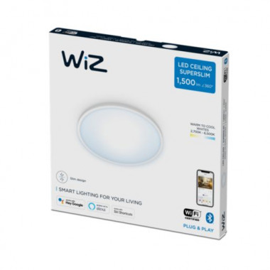 Plafonnier LED Dimmable CCT Smart WiFi+Bluetooth 16W WiZ - Ledkia